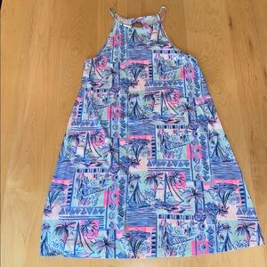 Women’s Lilly Pulitzer Margot Swing Dress size Small Blue and Pink Nautical